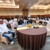 Dari Kiri ke Kanan : Herman (Ketua AFP Jabar), Indah Sri Nurjanah (Owner Proton FC), Thony Indra Gunawan (Presiden Proton FC), Dian Rachmat Yanuar (Bupati Kuningan) dan Tuti Andriani (Wakil Bupati Kuningan) Dalam acara 1st Anniversary Proton FC di Grand Cordella, Minggu (30/11). (foto: Ist)