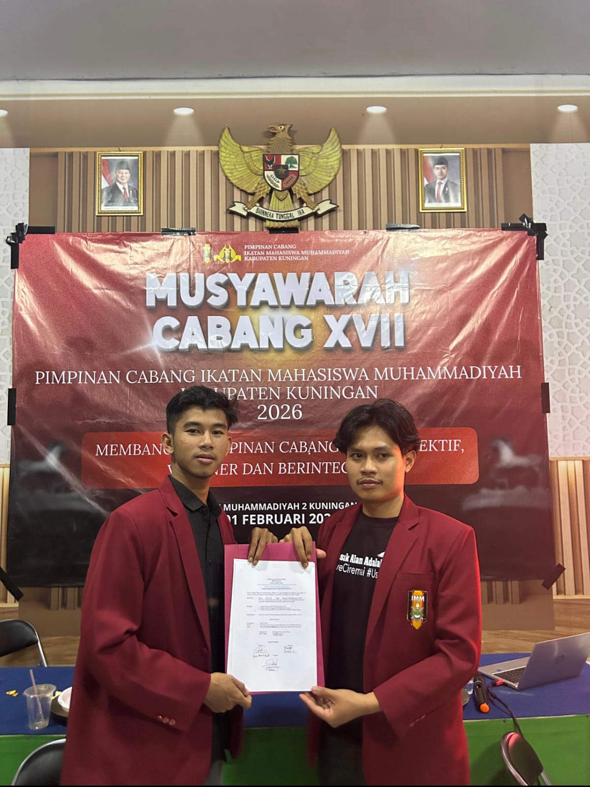 Kiri ke Kanan: Roy Aldillah/Ketua IMM Kuningan Terpilih & Fillah Ahmad Abadi/Panlih & Presma Uniku 2026, (sc: Ist/Vox)