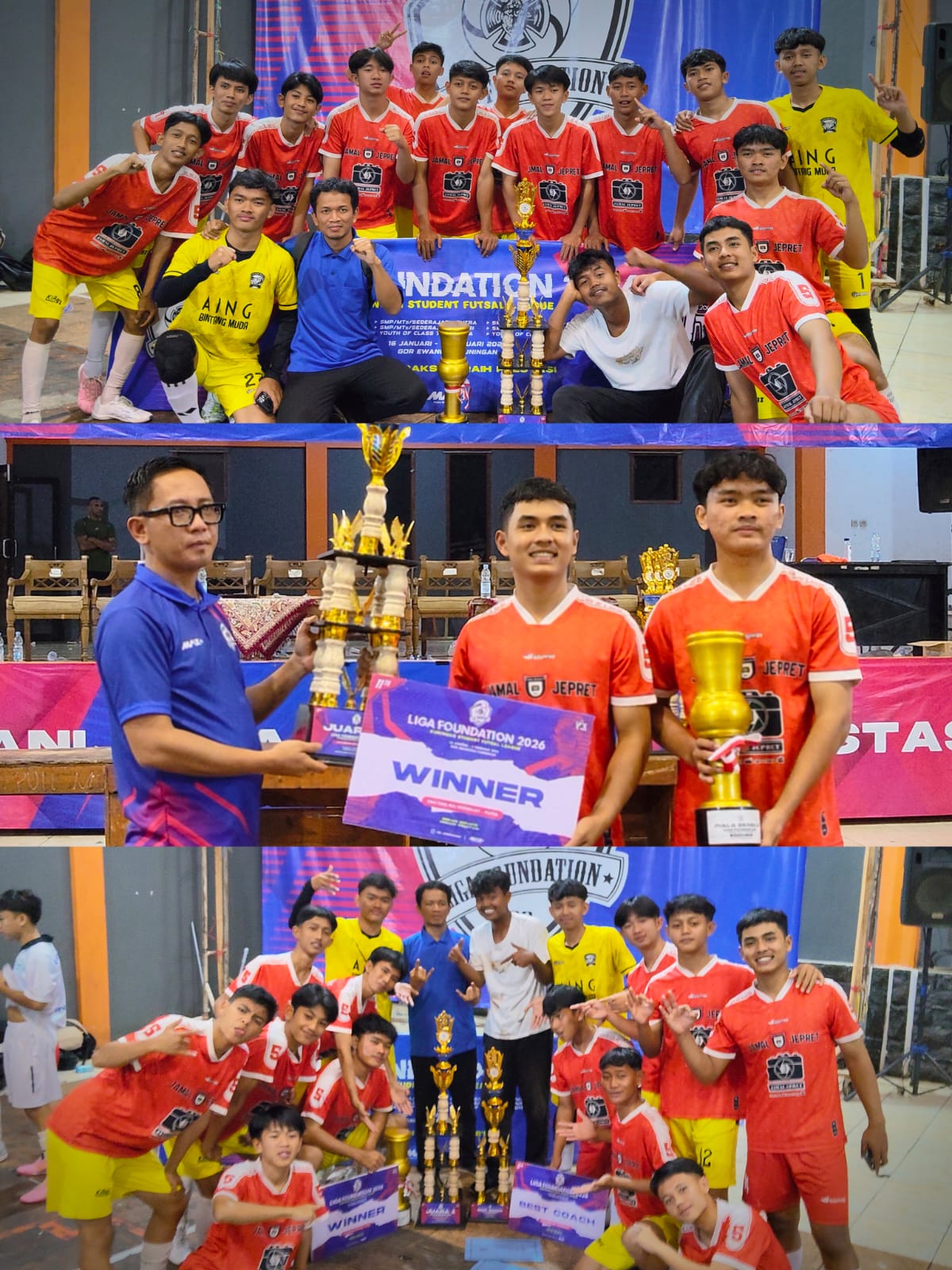SMKN 1 Cilimus raih 2 tropi dalam liga foundation 2026 (foto:dok.ist/ubai)