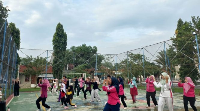 Rangkaian kegiatan PKM, BEM FPST melaksanakan kegiatan GERMAS Di Desa Kertayasa (Foto.dok.Ist/ubai)