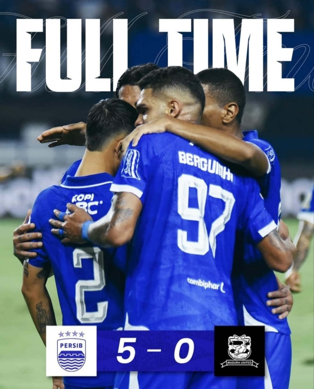 Full Time Dengan Skor 5-0 Persib Vs Madura United (Foto.dok.ig/persib).