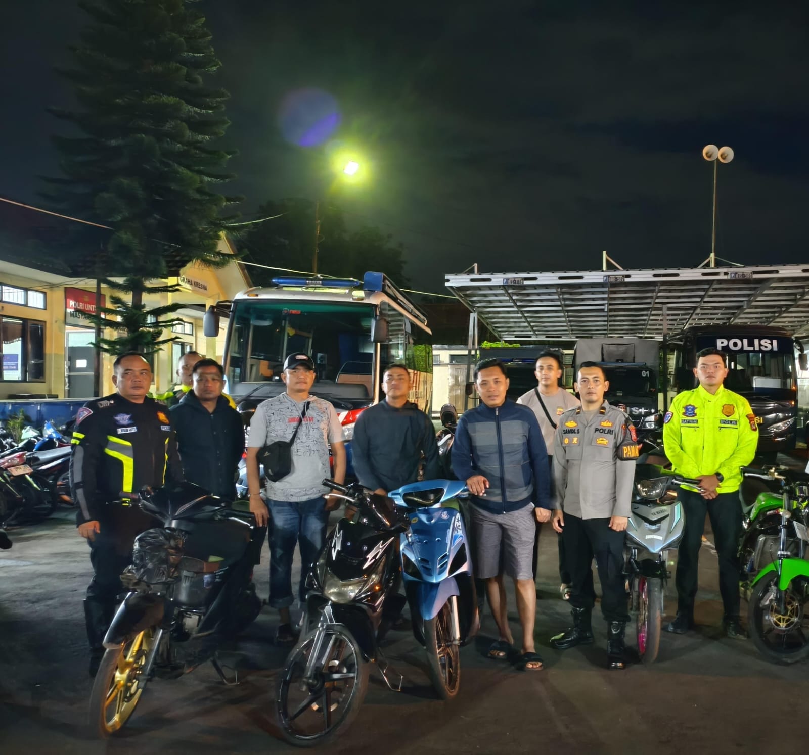 Polres Kuningan Amankan Kendaraan Diduga Balap Liar (foto.dok.ist/ubai).