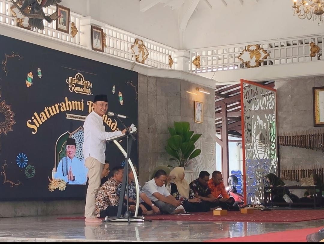 Sambutan emup muplihudin dalam acara silaturahmi ramadan (foto.dok.ist/ubai).