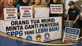 Ilustrasi penolakan SPPG di Sekolah oleh orang tua murid, (foto: AI)